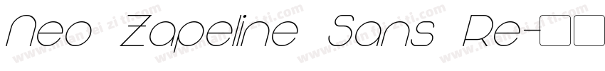 Neo Zapeline Sans Re字体转换